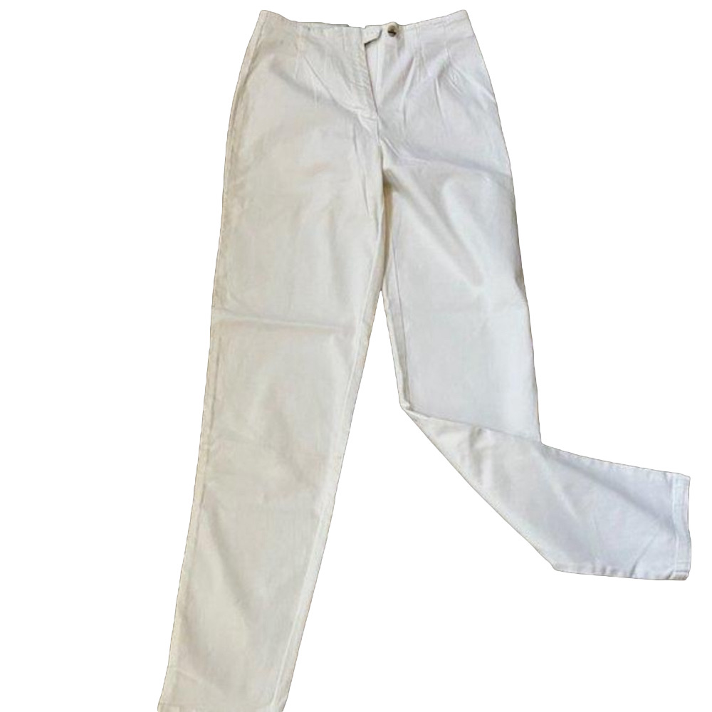 Vintage Moda International White Cotton Spandex Pants Size 6 NWT